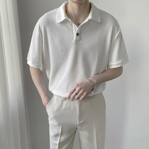 ZPZ light cooked wind mens short-sleeved polo shirt 2021 summer fashion brand half-sleeve T mens top Korean version lapel T-shirt