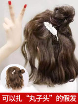 Wig women short hair net red realistic full head set corn hot short curly hair round face collarbone hair half ball head direct sale