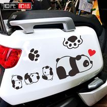 Hengtong sticker electric car sticker a row of panda stickers cute decorative rearview mirror sticker tram battery car waterproof
