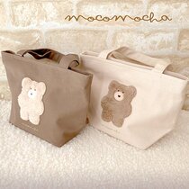 Mushroom village Japan imported mocomocha bear tableware insulation bag Bento food storage bag