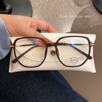 TR ultra-light anti-blue myopia frame female Korean version of tide eye protection plain face small frosted brown flat glasses male