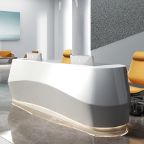 Company front desk reception desk beauty salon cashier bar studio hotel training institution shaped paint paint front desk