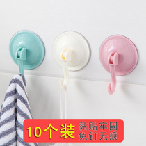 Toilet powerful vacuum suction cup adhesive hook kitchen door rear suction wall bathroom glass wall Wall wall hanging drill-free drilling