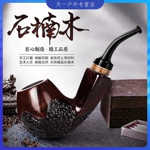 Shingnan wood pipe old Heather root retro mens curved solid wood hand filter tobacco Special