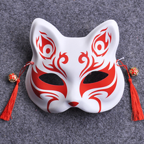 Half-faced Fox cat mask Japanese retro men and women Hanfu classical fox demon mask Firefly full face cat mask