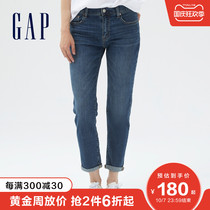 Gap women fashion retro light straight jeans 546961 Autumn New Stretch Slim trousers women