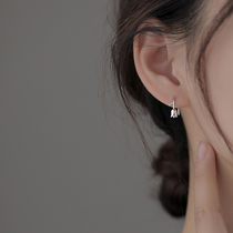 (Xiangnan) 925 sterling silver tulip earrings female 2023 new hot style light luxury earrings niche earrings summer