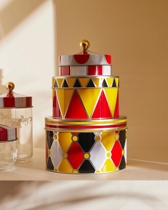 Stock Italian Alessi Circus Universal storage box storage jar decorated with tinplate