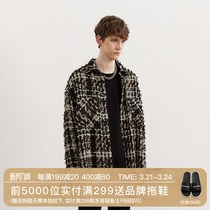 CLIMAX VISION gold thread thick tweed weave small fragrance shirt jacket casual loose unisex style