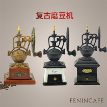 Retro log big rocker hand coffee grinder manual mill metal iron gear coffee machine grinder