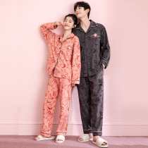 Crayon Xiaoxin joint Demengsi pajamas womens spring and Autumn pure cotton long-sleeved suit cute couple home clothes mens summer thin