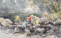 Korean Painting Autumn Creek 2011 Choi Chang Ho: 127 x 78cm