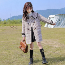 Girls woolen sweatshirt spring autumn clothing 2022 new Korean version online red CUHK Girl Scout Masculinity Thickened Coat