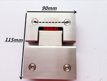 Stainless steel bathroom clip frameless glass door hinge hinge shower door 180 degree solid door clip glass clip