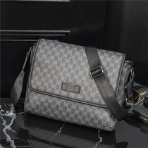 New single shoulder bag Obliquely Satchel Bag business Package ipad ipad for mens fashion Fashion Tide Card Genuine Leather Back Difference Bag