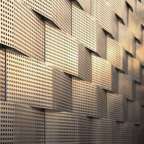 Carved board aluminum veneer punching door head exterior wall hollow square ceiling aluminum alloy plate to map customization