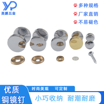 Advertising Nails Bronze Mirror Nail Decorative Cover Glass Fixed Nail Acrylic Plate Nail Tile Fixing Nail Decorative Screw Cap