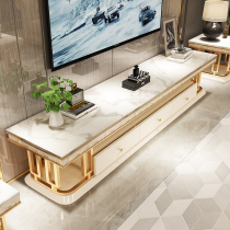 2021 New light luxury marble TV cabinet coffee table luxury living room combination 2 2 4 simple large apartment cabinet