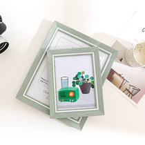 Simple style European wooden photo frame 567810 inch A4 table photo frame photography photo wall