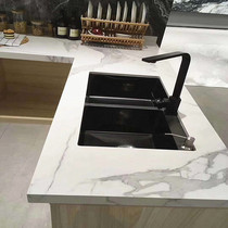 Shanghai city quartz stone custom kitchen countertop custom artificial stone environmental protection scratch resistant rock board Cabinet panel