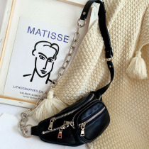 aw king bag fanny pack female mobile phone bag mini sheepskin black shoulder messenger 2021 new aw king rhinestone bag