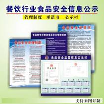 Health certificate bulletin board business license box license restaurant food safety supervision information display card slot