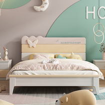 Solid wood princess bed Childrens bed girl 1 5m girl bed Cartoon single bed Pink girl birth bedroom furniture