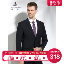 Langdeng spring and Autumn suit Young mens business formal dress Wedding groom dress professional suit work suit suit