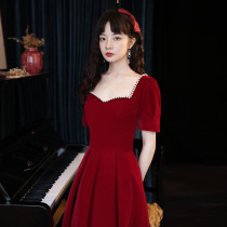 Toast to the brides summer wedding gown can normally be worn back door engagement temperament style little sub-dress woman