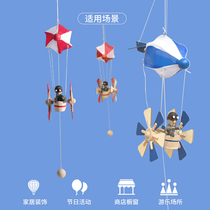 Air hanging ornaments Kindergarten decorations Spring hanging toys Hot air balloon crafts toys Childrens room decorations