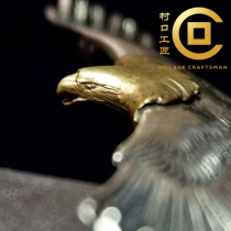Muraguchi craftsman Handmade Takahashi Goro Big Eagle Pendant Eagle Nakataka Silver 925 Kitty Eagle 18K Golden-headed Eagle Goros