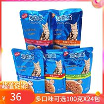 Spot pet happy happy bag 5 flavors cat cat wet food cat canned snacks 100g*24 packs