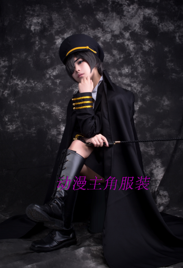 Anime protagonist) cosplay suit set to do black deacon comic cover military uniform Charles Vandom