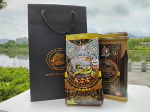 [曼特宁麝香猫屎咖啡豆粉印尼原装巴厘岛正品原味铁罐礼盒包邮100g]