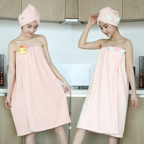 Swimming bath towel womens summer thin household cotton water absorption quick-drying adult cute bath skirt can be worn and wrapped 2021 new