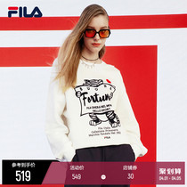 (River Alienation) FILA Fieroy Official Red Couple hooded sweatshirt 2022 Chun neutral Methodist Men and Women