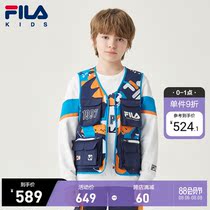 FILA KIDS x STAPLE FILA KIDS childrens waistcoat 2021 autumn new medium and large boys  tops