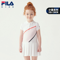FILA KIDS FILA childrens dress female 2021 autumn new childrens cute fun pleated dress