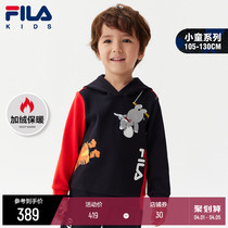 FILA KIDS Filaboy clothing mens wear and clothing 2022 Spring new children splicing with cap blouses