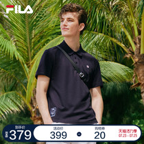 FILA Fila official mens short-sleeved polo shirt 2021 summer new item simple casual polo top men