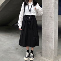 Spring and summer Japanese new Korean White workwear skirt student retro a high waist pleated skirt skirt skirt women ins
