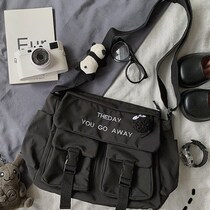 Shoulder Bag Mens Tide Satchel Japanese ins Backpack Womens Casual Shoulder Bag Canvas Student Messenger Bag