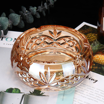 delisoga glass ashtray Fashion home office Hotel tea bar Glass thick color transparent ashtray