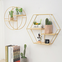 Nordic ins restaurant wall decoration pendant wall decoration milk tea shop wall iron shelf Wall Wall Wall creative