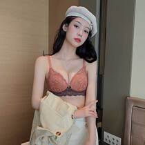 Lingerie gathers back-to-back anti-sagging sexy lace bra womens small chest flat chest special non-steel ring bra set