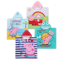 Childrens clothing baby cloak Childrens cartoon pure cotton hooded hot spring bath towel Swimming beach Piggy George Paige Bathrobe