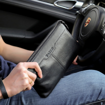 Genuine leather handbag mens large capacity business envelope kits trendy Korean version fashion casual headlayer bull leather hand grip mens bag