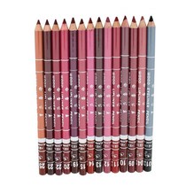 Eyeliner Pencil Hard Head Beginner Lip Liner 12 colors Dark Coffee brown Black Rose Red Eyebrow pencil