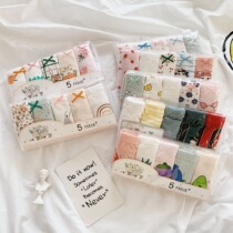 Five boxed childrens panties Mimo pure cotton boys and girls boxer shorts Baby shorts Cartoon boxers
