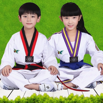 Taekwondo clothing children male cotton beginner summer clothing adult female college students training clothing custom Taiwan clothing clothing